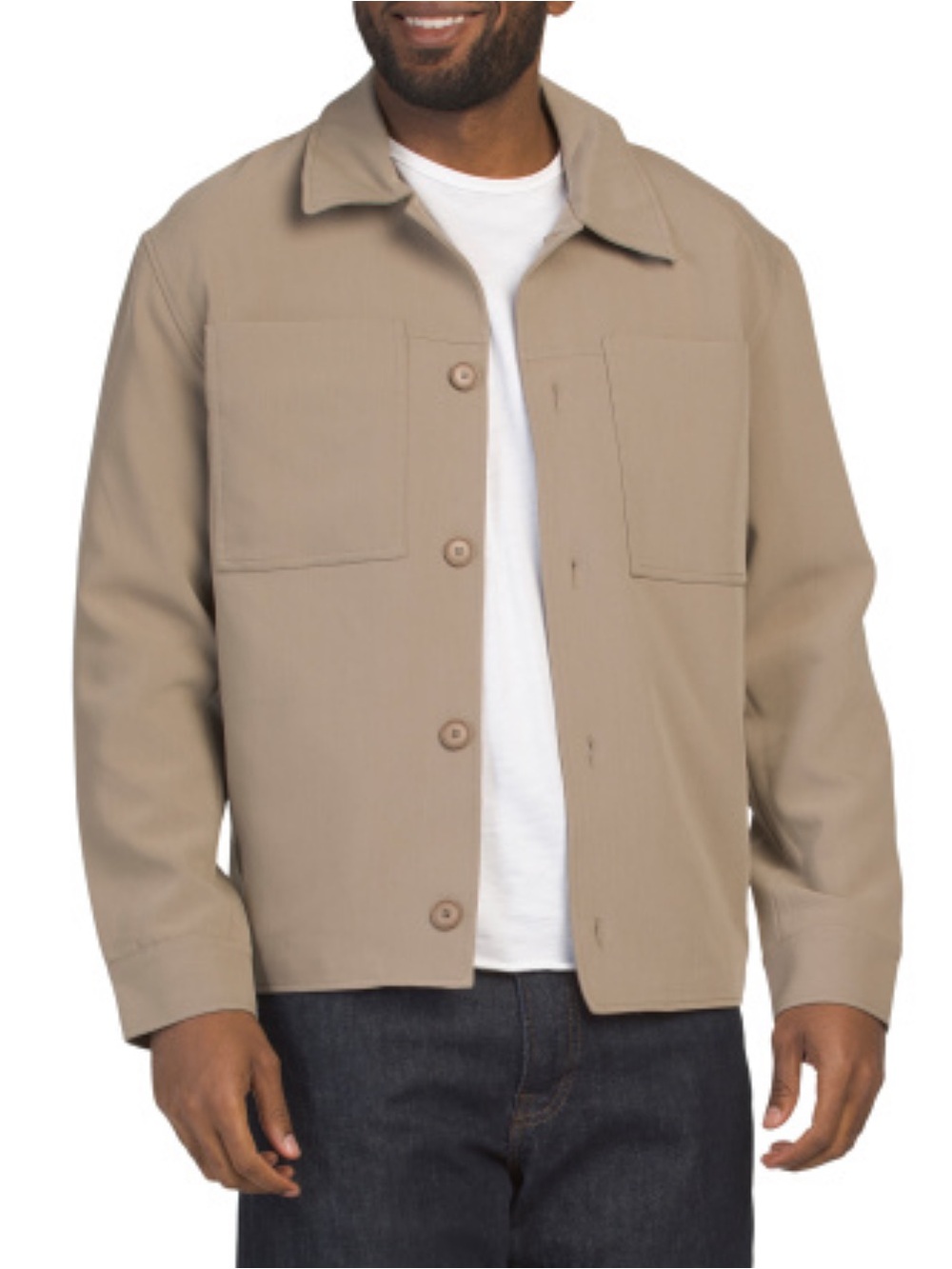 NWT Industry Boxy Fit Overshirt Jacket - Beige Sizes L & XL